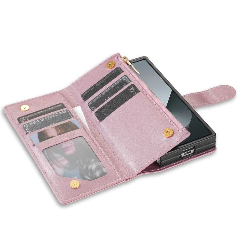 Folio Deksel Til Samsung Galaxy Z Fold 7 Polstret Med Skulderstropp Og Snor