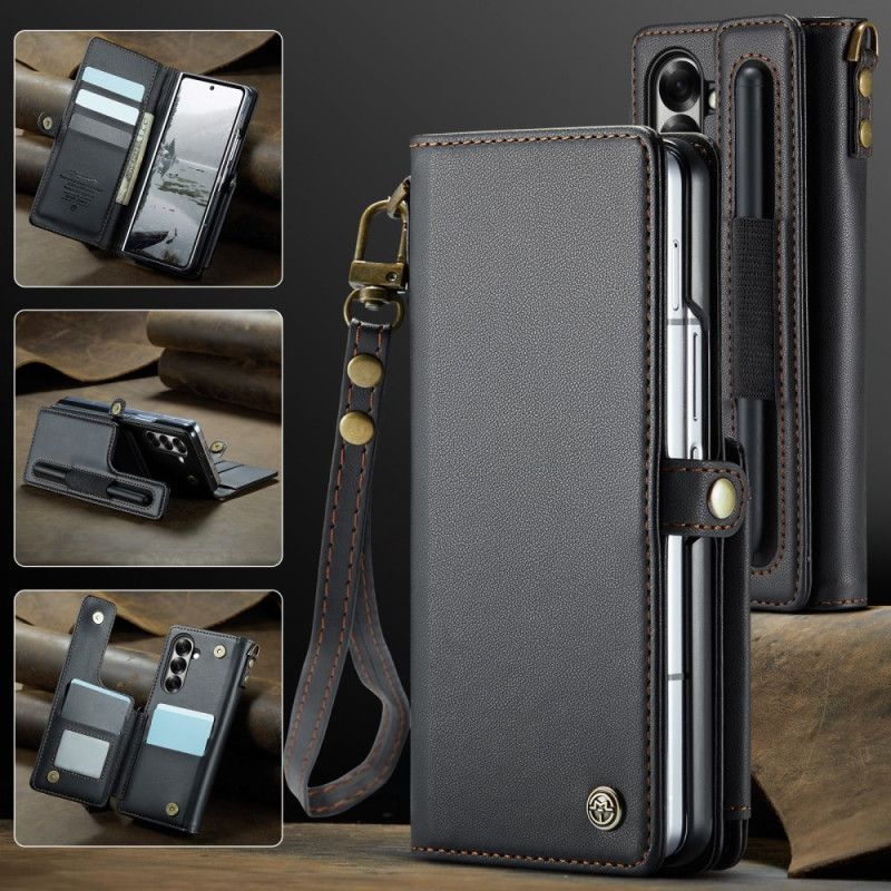 Lærdeksel Folio Deksel Samsung Galaxy Z Fold 7 Mobildeksel Caseme