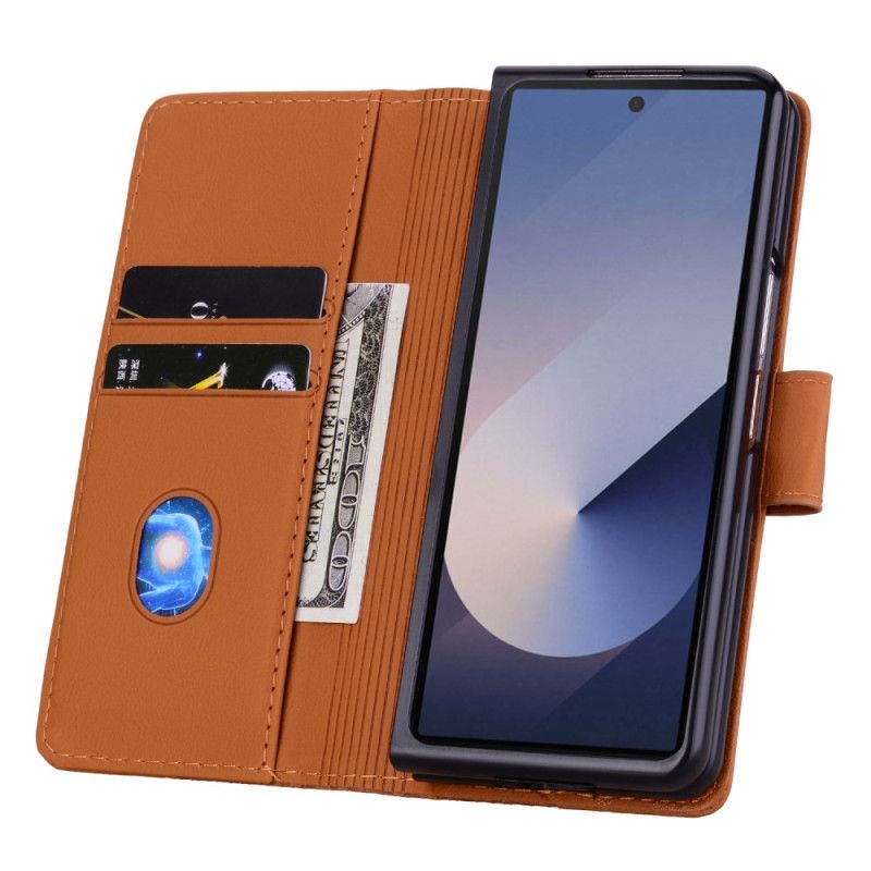 Lærdeksel Folio Deksel Samsung Galaxy Z Fold 7 Smile Strap