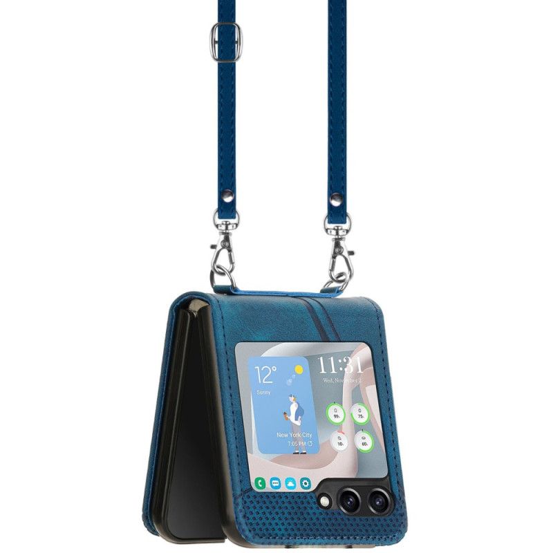 Deksel Samsung Galaxy Z Flip 7 Fe Geometrisk Med Skulderstropp