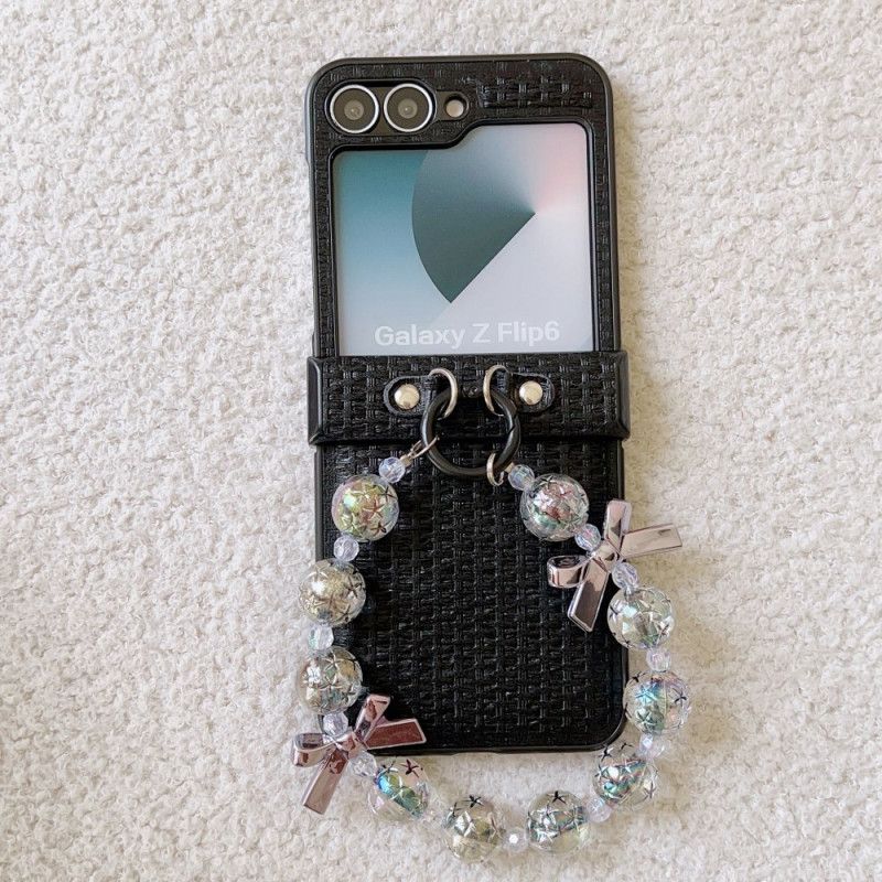 Deksel Samsung Galaxy Z Flip 7 Fe Håndleddsstropp I Kunstskinn Og Nyhet Beskyttelse Deksel