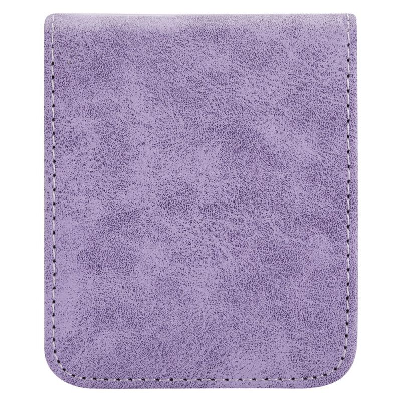 Deksel Samsung Galaxy Z Flip 7 Fe Imitert Skinn Beskyttelse Deksel