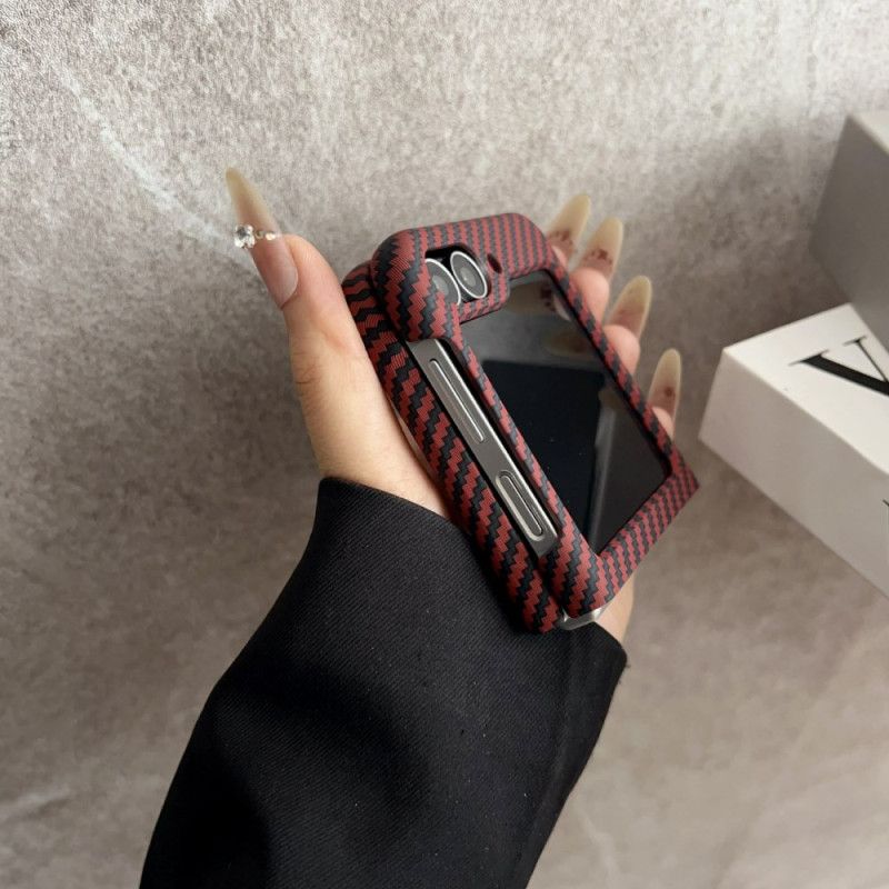 Deksel Samsung Galaxy Z Flip 7 Fe Magnetisk Karbonfibertekstur