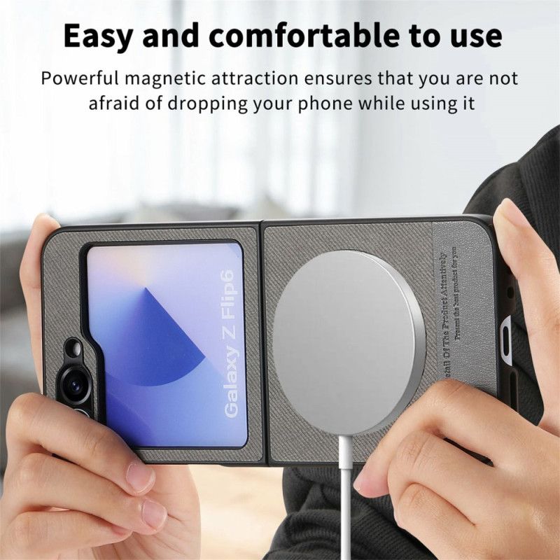 Deksel Samsung Galaxy Z Flip 7 Fe Magsafe-kompatibel Denim Tekstur Beskyttelse Deksel