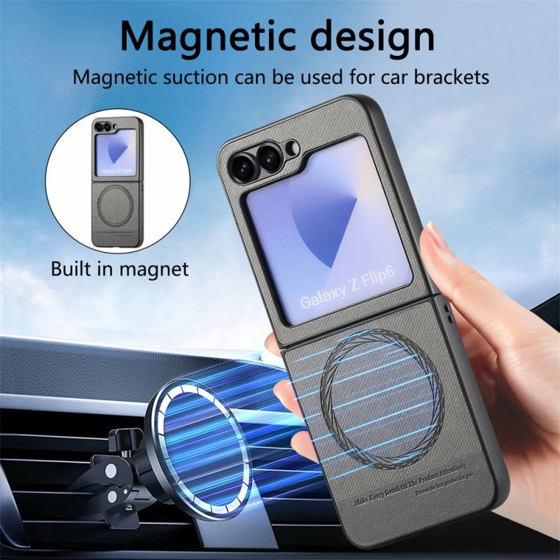Deksel Samsung Galaxy Z Flip 7 Fe Magsafe-kompatibel Denim Tekstur Beskyttelse Deksel