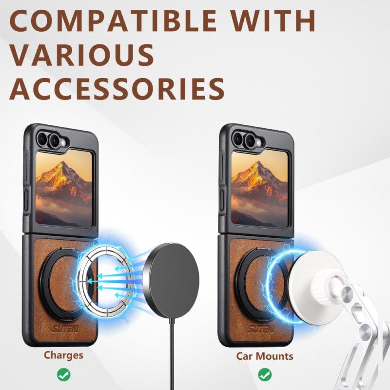 Deksel Samsung Galaxy Z Flip 7 Fe Magsafe-kompatibel Med Suteni Ringholder