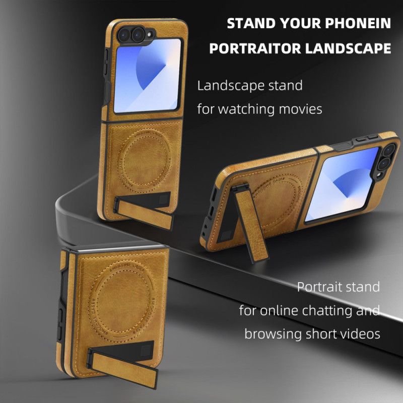 Deksel Samsung Galaxy Z Flip 7 Fe Magsafe-kompatibelt Stativ Med Læreffekt