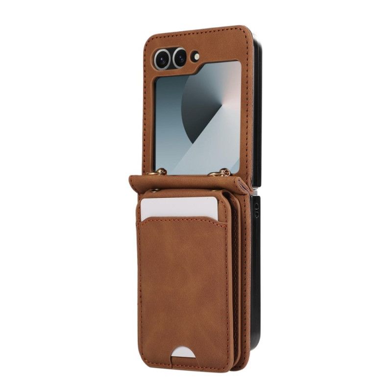 Deksel Samsung Galaxy Z Flip 7 Fe Mobildeksel Kortholder Og Skulderstropp