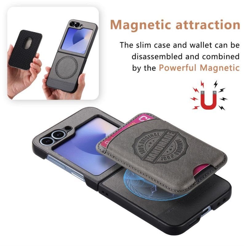 Deksel Samsung Galaxy Z Flip 7 Fe Mobildeksel Magsafe-kompatibel Avtakbar Kortholder