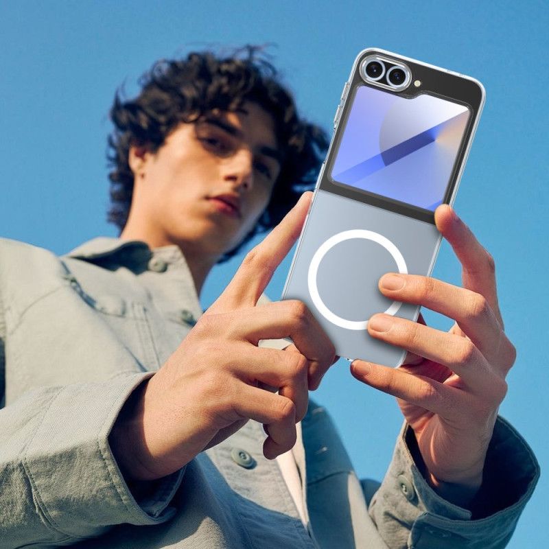 Deksel Samsung Galaxy Z Flip 7 Fe Mobildeksel Magsafe-kompatibel Gjennomsiktig Med Skjermbeskytter