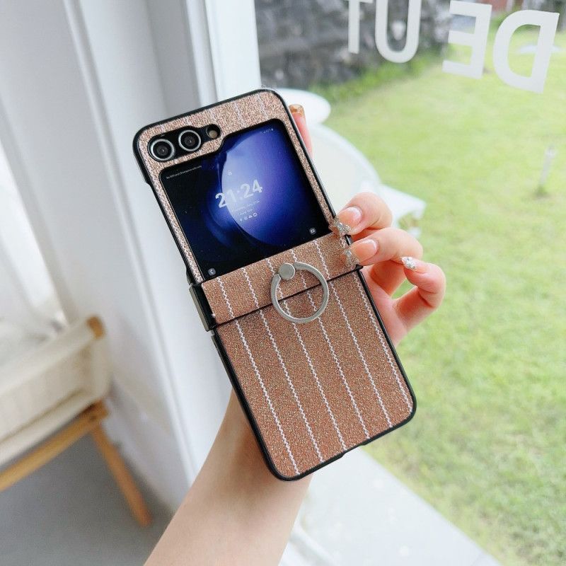 Deksel Samsung Galaxy Z Flip 7 Fe Mobildeksel Ring Med Stripete Design