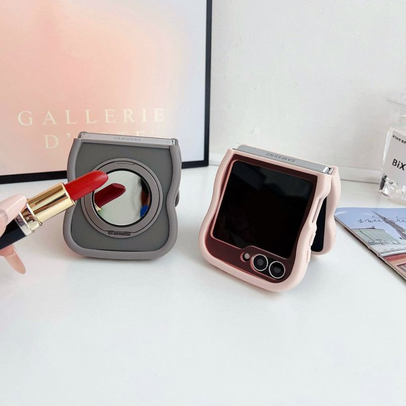 Deksel Samsung Galaxy Z Flip 7 Fe Mobildeksel Roterende Stativ Og Innebygd Speil