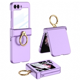 Deksel Samsung Galaxy Z Flip 7 Fe Ringholder Og Gkk Skjermbeskytter I Herdet Glass Beskyttelse Deksel