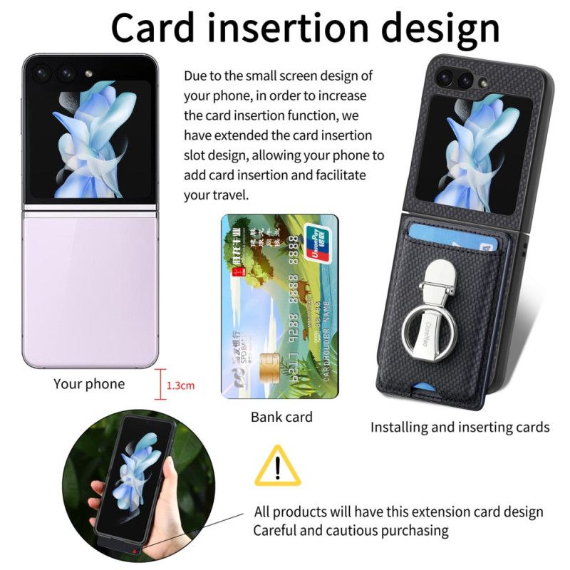 Deksel Samsung Galaxy Z Flip 7 Fe Sammenleggbart Stativ Og Kortholder