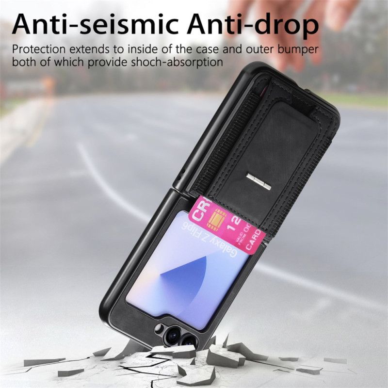 Deksel Samsung Galaxy Z Flip 7 Fe Stativ Og Kortholder