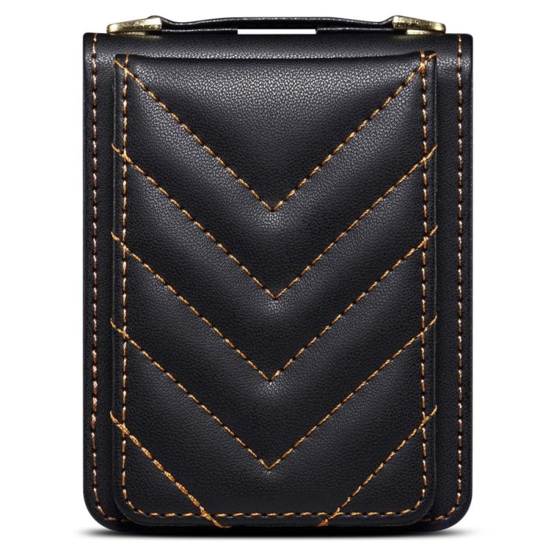 Deksel Samsung Galaxy Z Flip 7 Fe Vattert Kortholder Og Skulderstropp