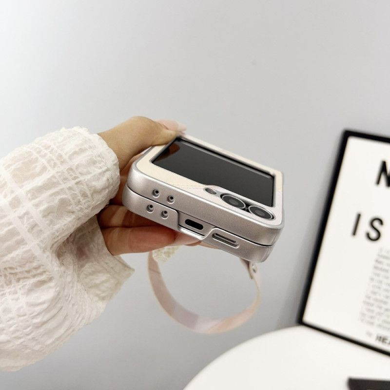 Deksel Til Samsung Galaxy Z Flip 7 Fe Diamantmønster Med Stropp