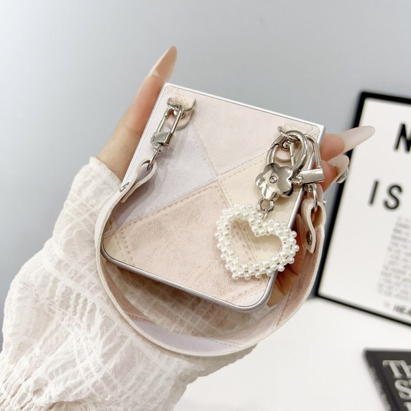 Deksel Til Samsung Galaxy Z Flip 7 Fe Diamantmønster Med Stropp