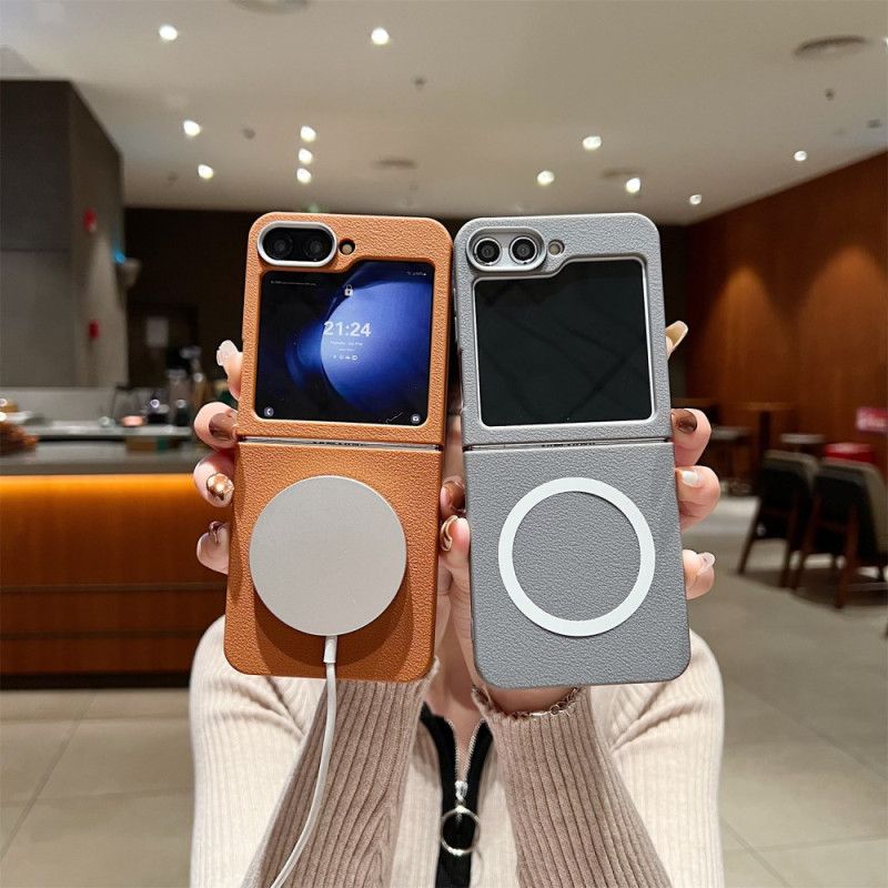 Deksel Til Samsung Galaxy Z Flip 7 Fe Lærtekstur