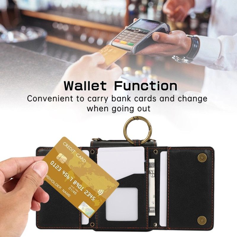 Deksel Til Samsung Galaxy Z Flip 7 Fe Lommebok Og Skulderstropp Med Glidelås