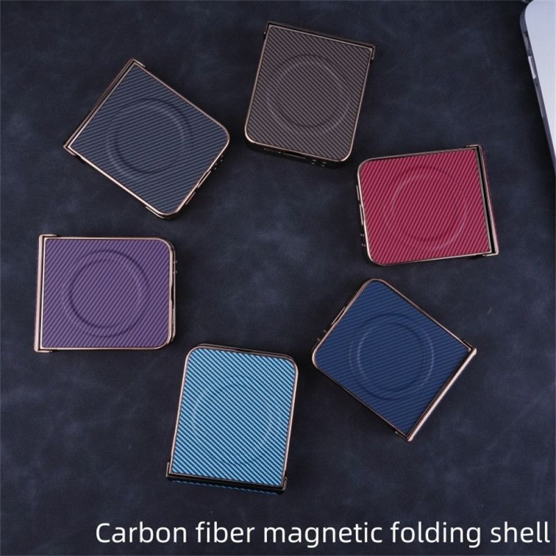Deksel Til Samsung Galaxy Z Flip 7 Fe Magnetisk Karbonfibertekstur