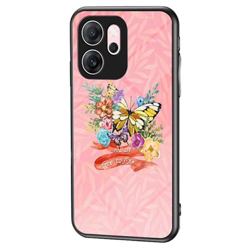 Deksel Oppo Reno 14f 5g Sommerfuglherdet Glass Beskyttelse Deksel