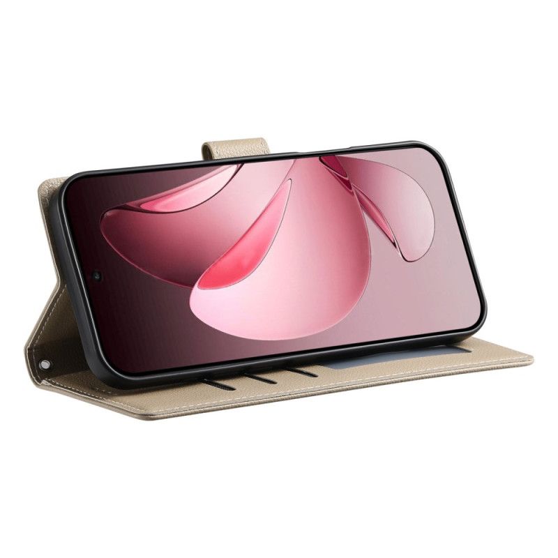 Folio Deksel Oppo Reno 14f 5g Ensfarget Beskyttelse Deksel