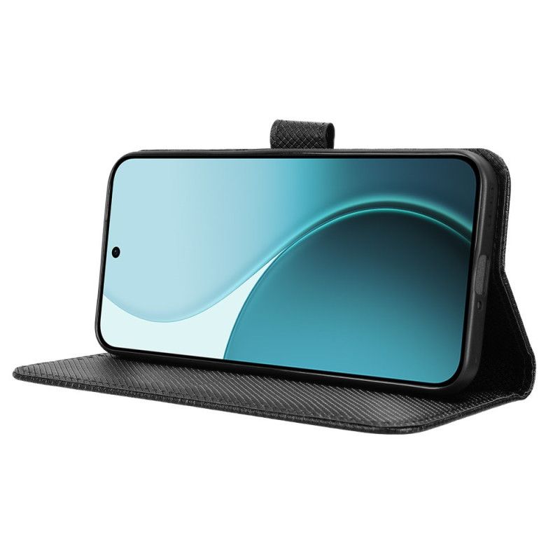 Folio Deksel Oppo Reno 14f 5g Teksturert Diamant