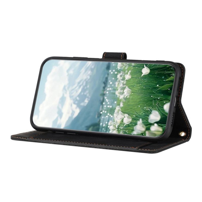 Lærdeksel Folio Deksel Oppo Reno 14f 5g Blomsteraktig Semsket Skinneffekt