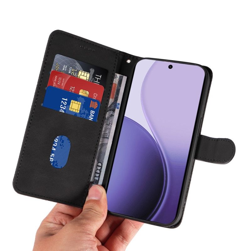 Lærdeksel Folio Deksel Oppo Reno 14f 5g Bølgete