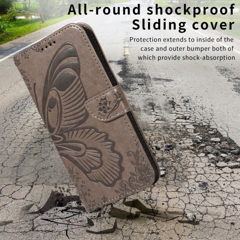 Lærdeksel Folio Deksel Oppo Reno 14f 5g Mobildeksel Sommerfugldesign