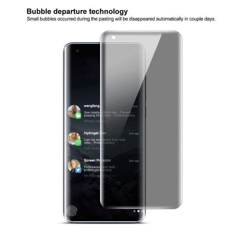 Xiaomi Mi 10 / Mi 10 Pro Skjermbeskytter Herdet Glass Og Personvernfilter