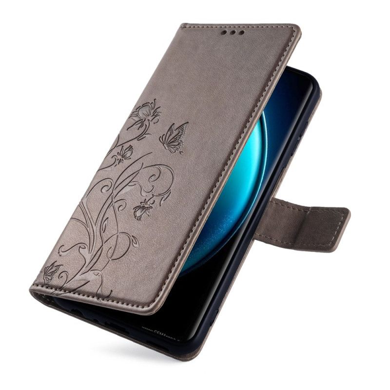 Folio Deksel Vivo X100 Pro Blomsterstropp