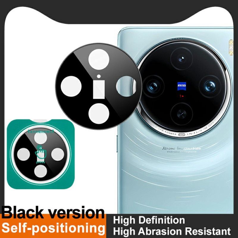 Herdet Glasslinsebeskytter For Vivo X100 Pro Selvposisjonerende Ramme (svart Versjon)