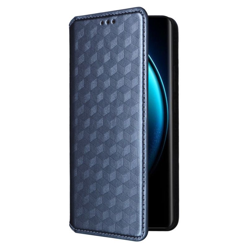 Lærdeksel Folio Deksel Vivo X100 Pro Mobildeksel Diamantmønster