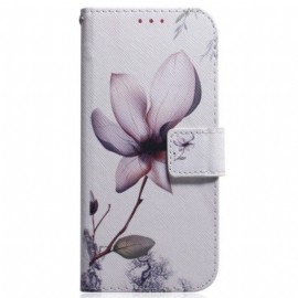 Folio Deksel Til Samsung Galaxy S23 5G Rosa Blomst