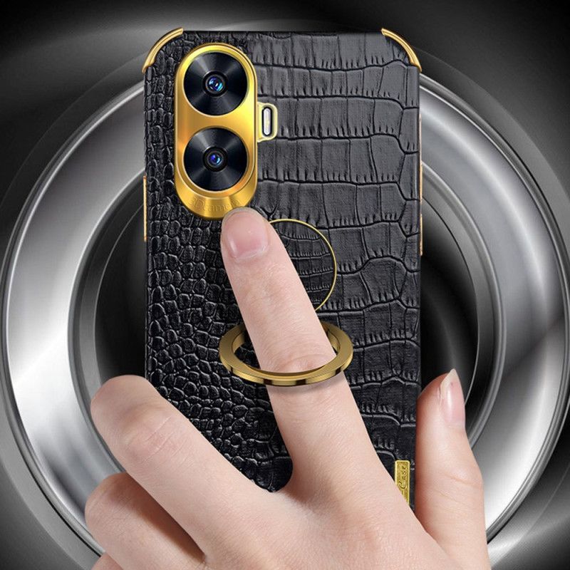 Deksel Til Realme C55 Krokodilletekstur Med Ringholder
