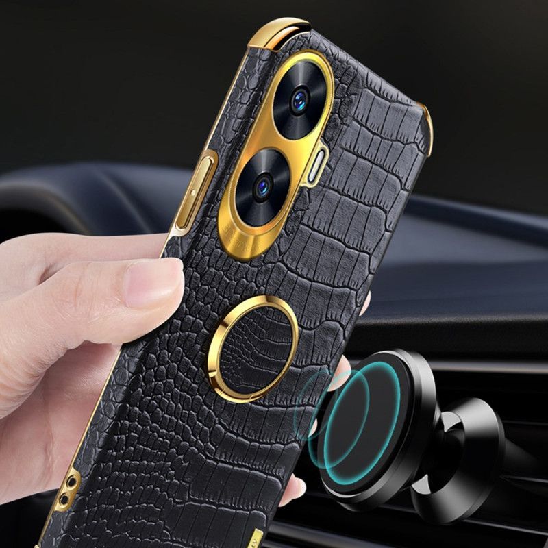Deksel Til Realme C55 Krokodilletekstur Med Ringholder