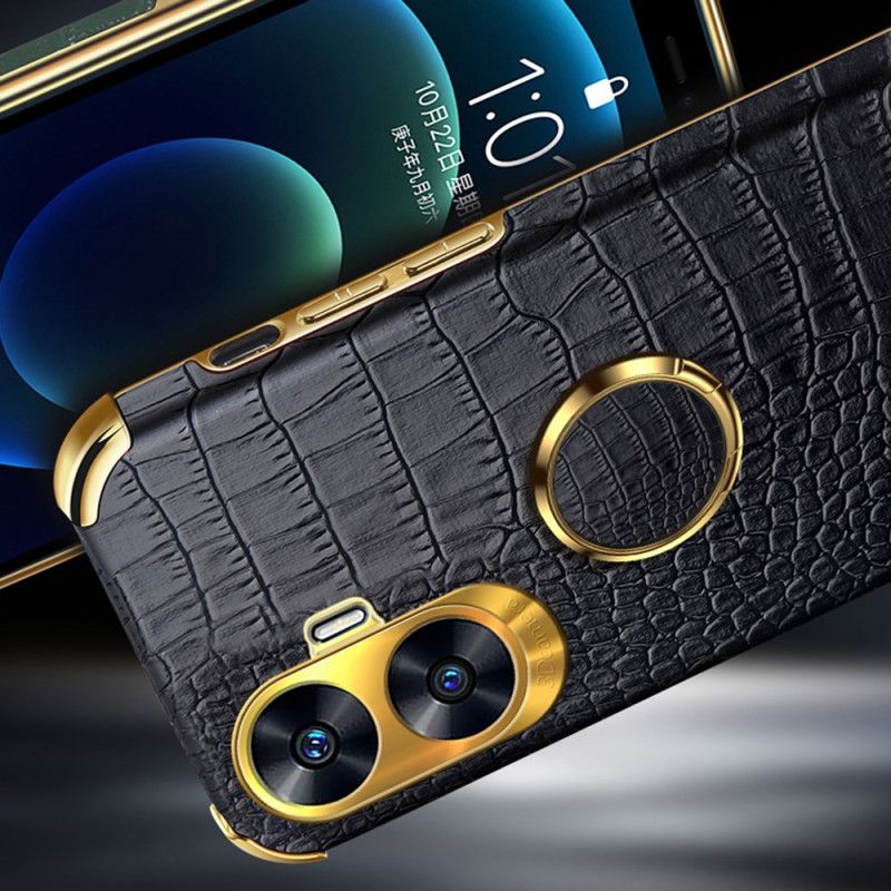 Deksel Til Realme C55 Krokodilletekstur Med Ringholder
