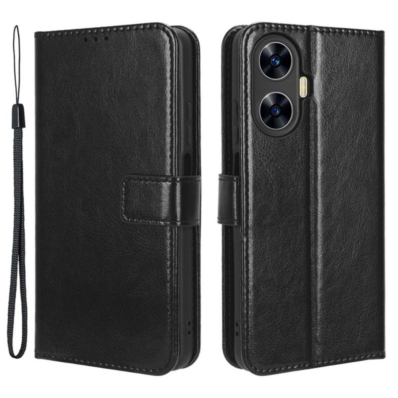 Folio Deksel Realme C55 Prangende Kunstskinnrem