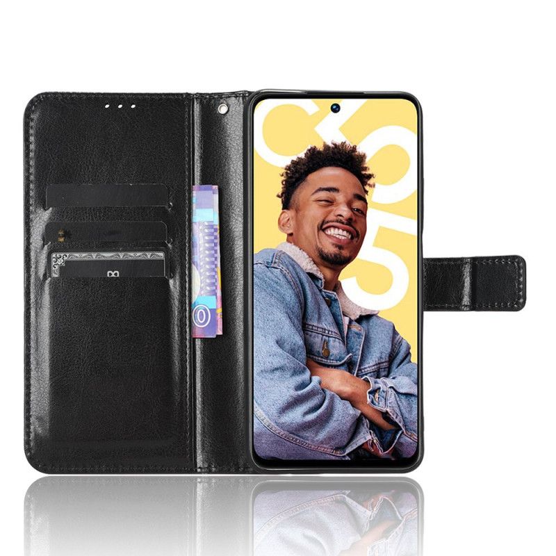 Folio Deksel Realme C55 Prangende Kunstskinnrem