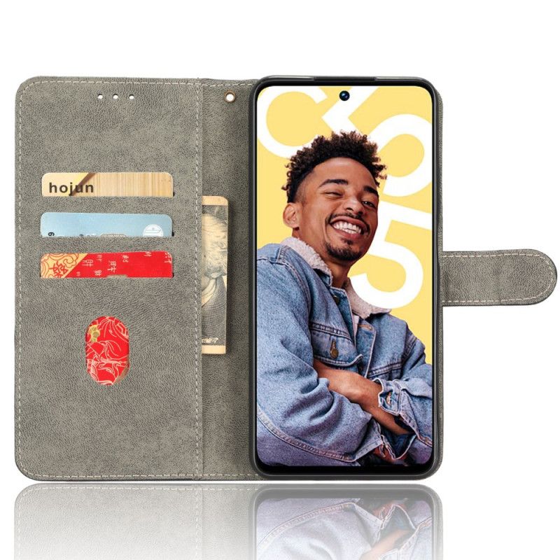 Folio Deksel Realme C55 Rfid-blokkerende Lommebok Med Stropp