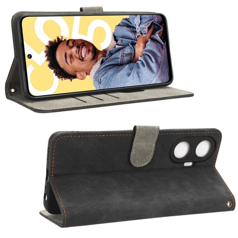 Folio Deksel Realme C55 Rfid-blokkerende Lommebok Med Stropp