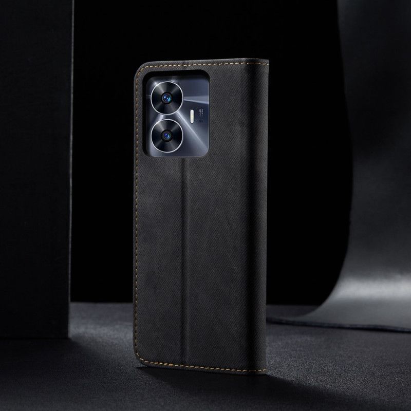 Folio Deksel Til Realme C55 Denimstoff