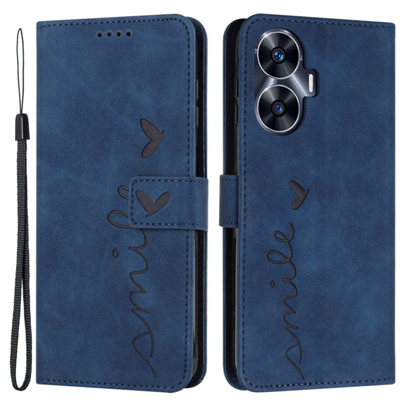 Folio Deksel Til Realme C55 Smil Med Snor