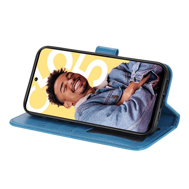 Lærdeksel Folio Deksel Realme C55 Mobildeksel Blomstermønsterrem