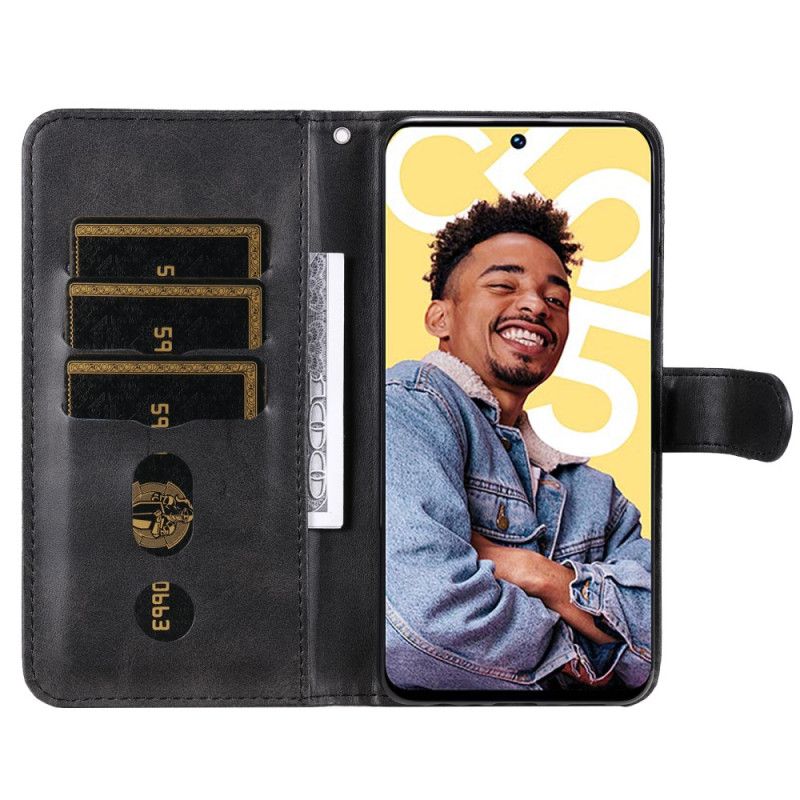 Lærdeksel Folio Deksel Realme C55 Mobildeksel Myntpung Foran