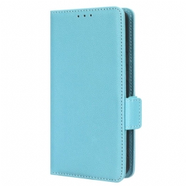 Lærdeksel Folio Deksel Realme C55 Mobildeksel Slank Lommebok Med Stropp