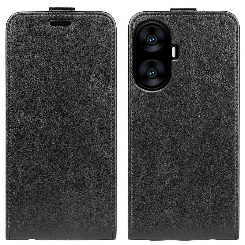 Lærdeksel Folio Deksel Realme C55 Mobildeksel Vertikal Klaff