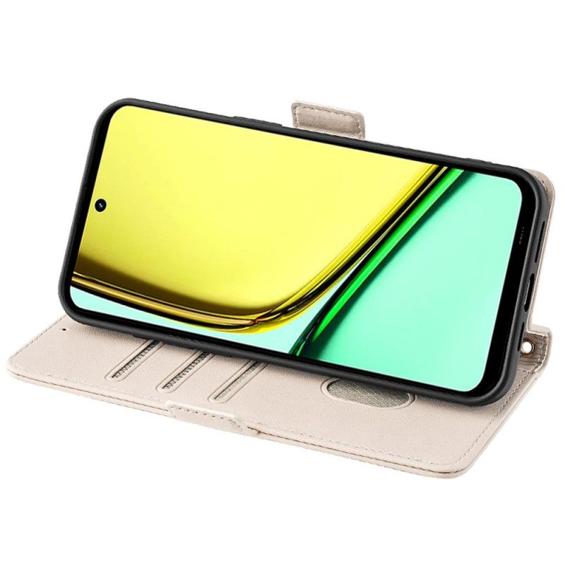 Folio Deksel Realme C67 Gullkjede